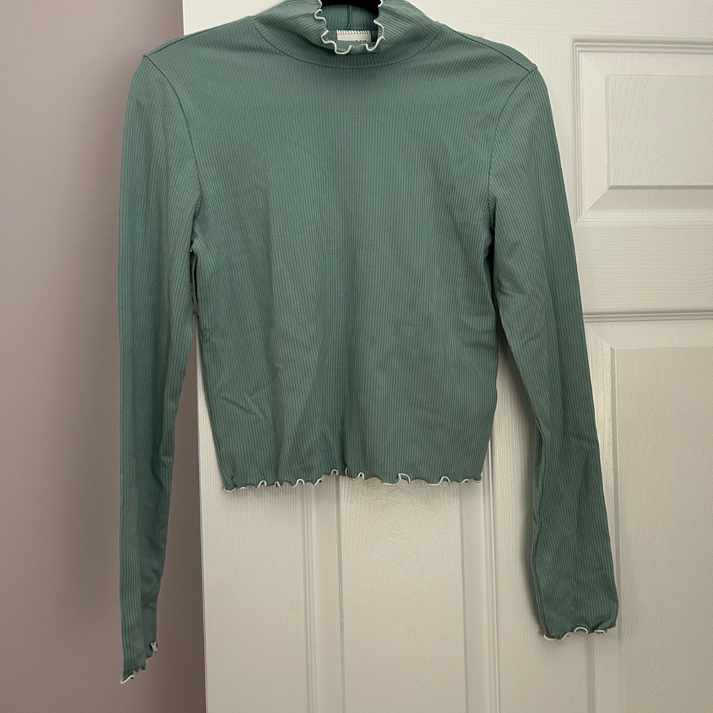 Green Long Sleeve Women's Top